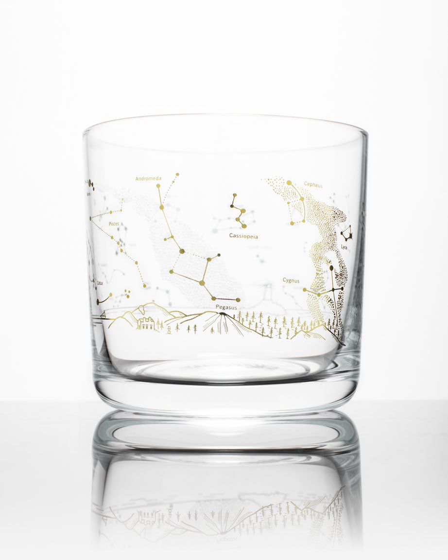 Night Sky Star Chart Whiskey Glass