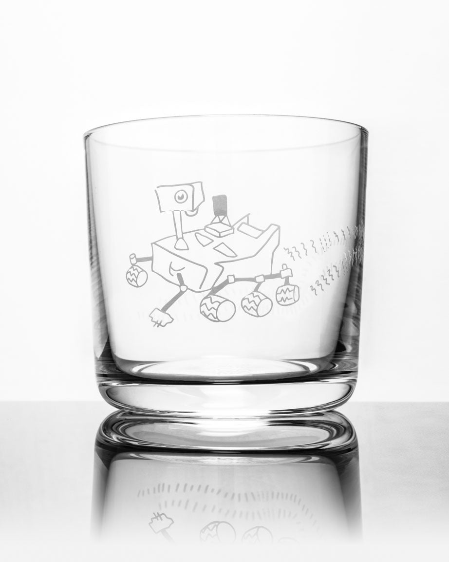 Mars Rover Perseverance Whiskey Glass