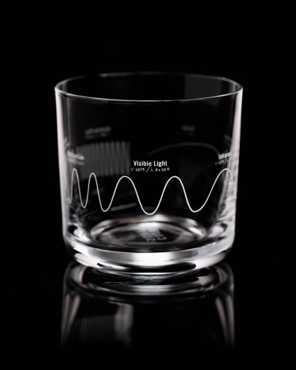 Electromagnetic Spectrum Whiskey Glass