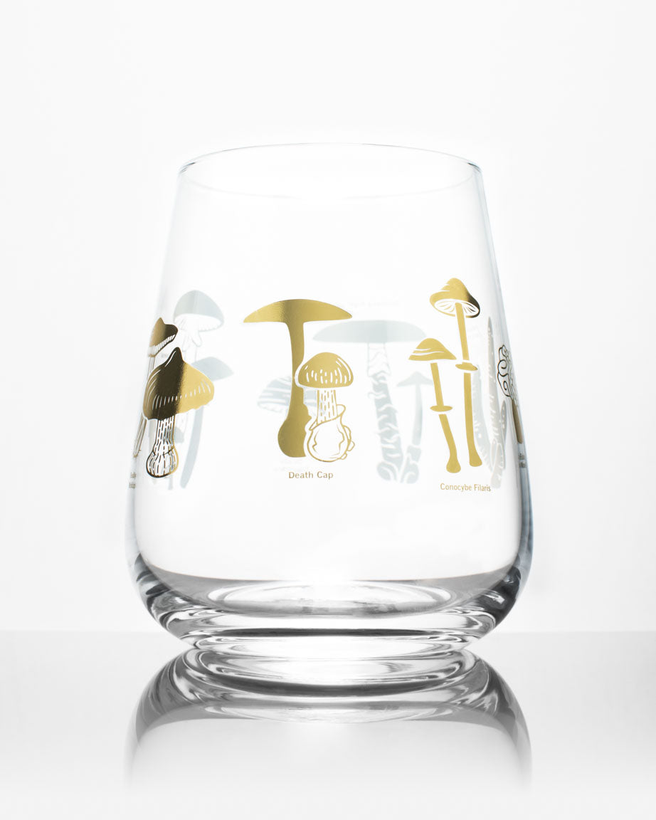 Poisonous Mushrooms Wine Glass