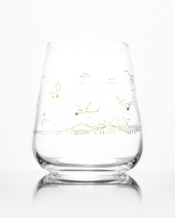 Night Sky Star Chart Wine Glass