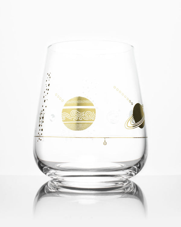 Solar System Wine Glass
