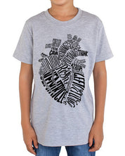 Typographic Heart Youth Tee Shirt - Cognitive Surplus